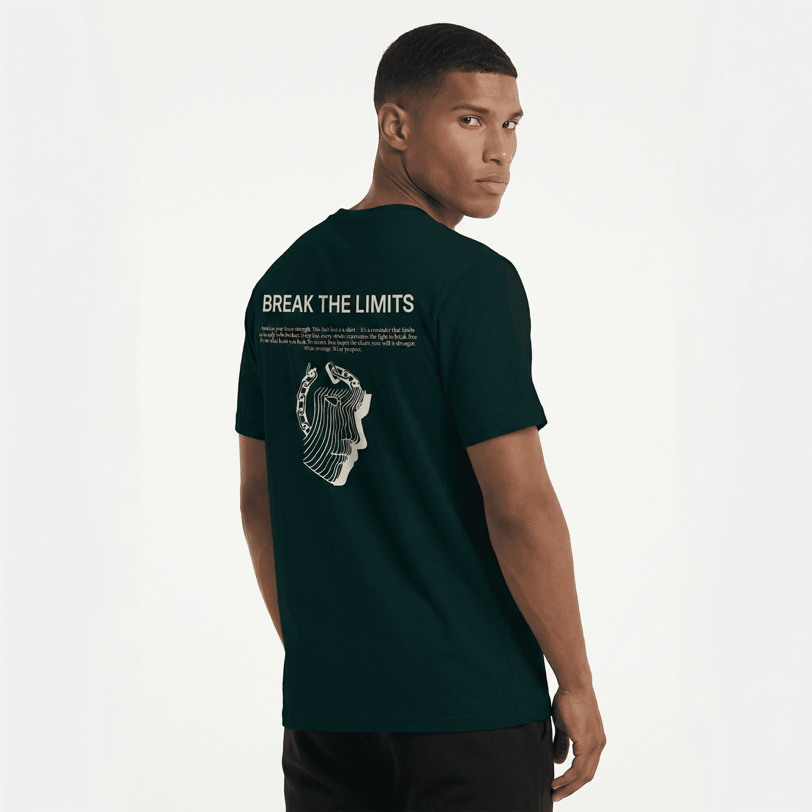 Camiseta P25 - Verde — en uso