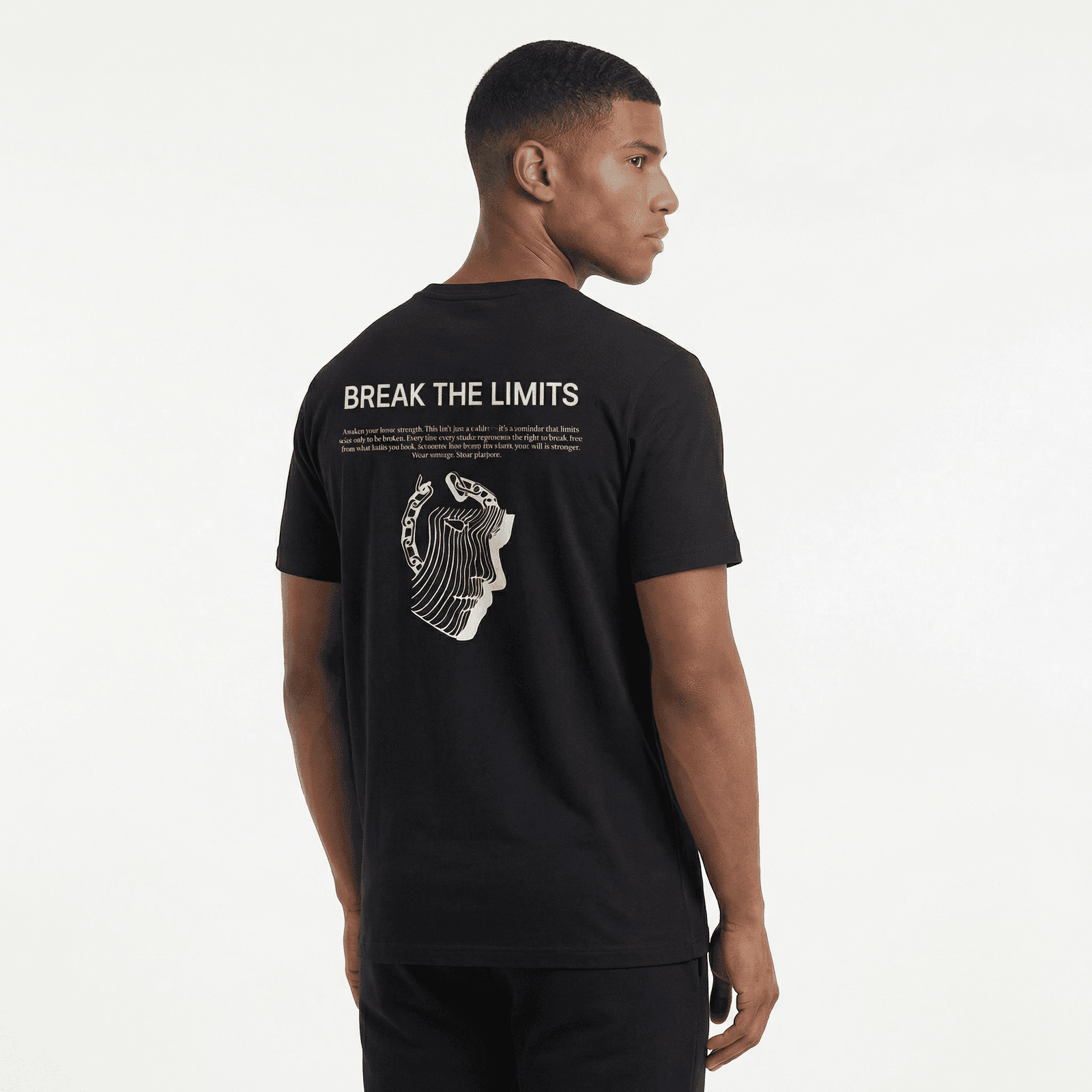 Camiseta P25 - Negro — en uso