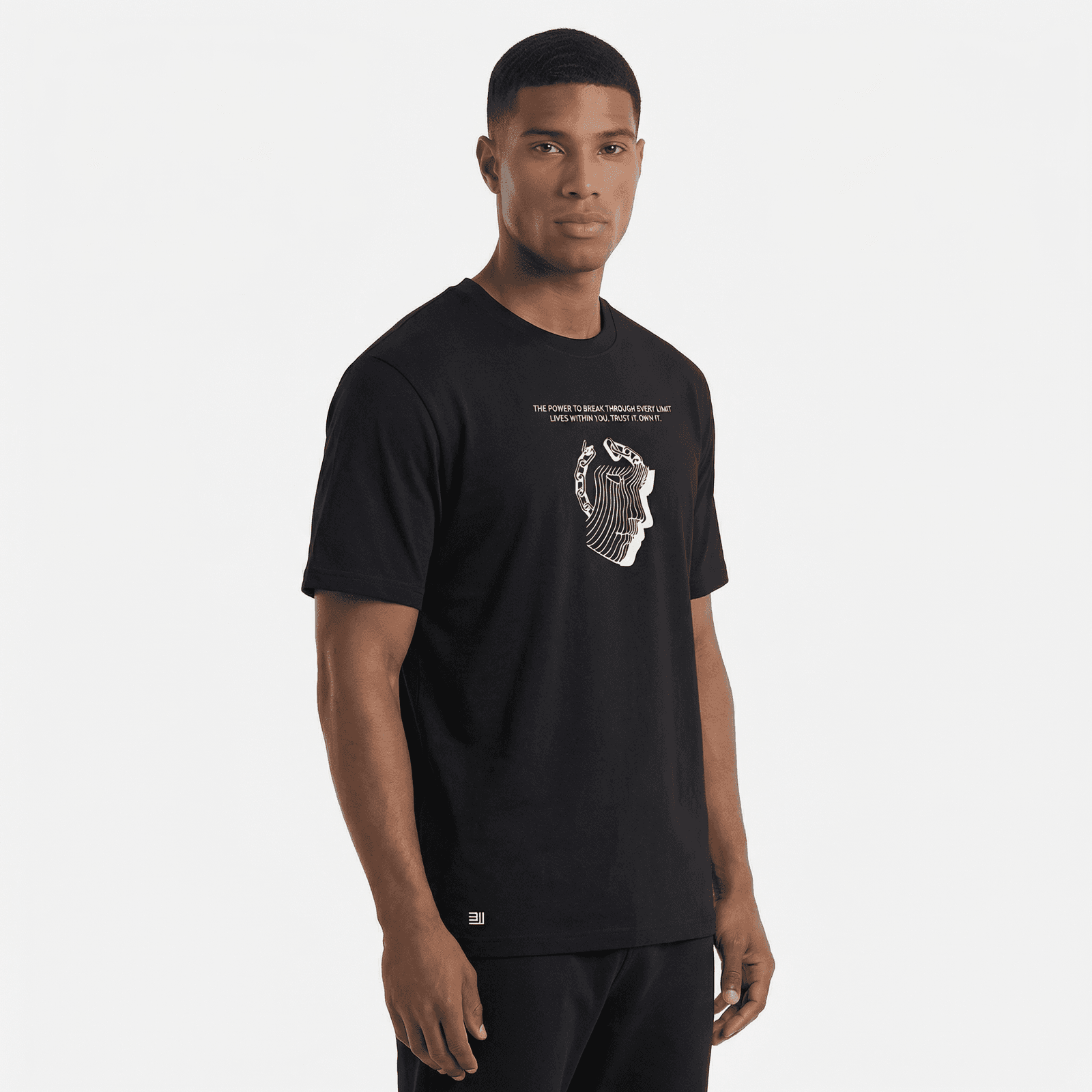 Camiseta Regular Fit P25 - Negro