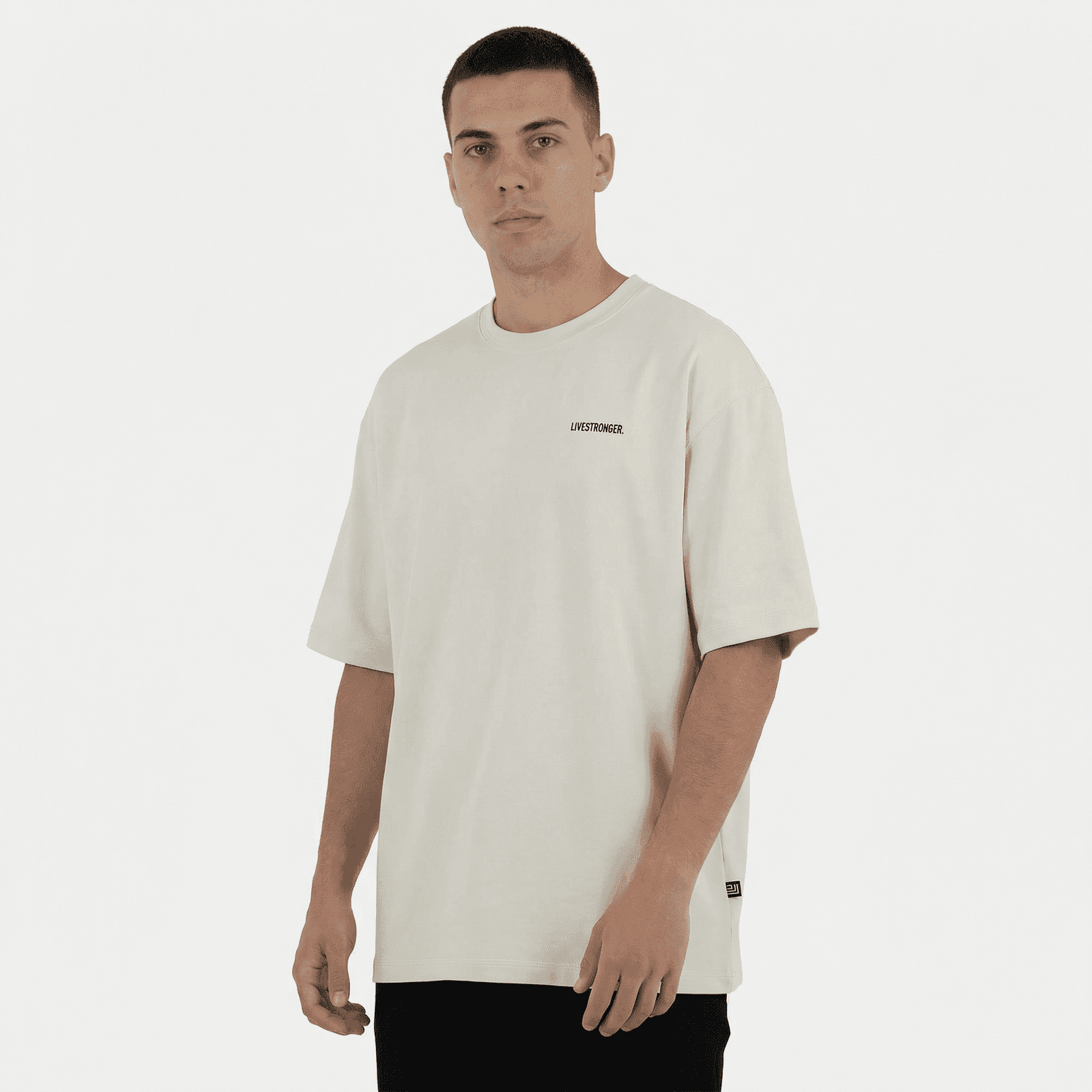 Camiseta Oversize P25 - Marfil