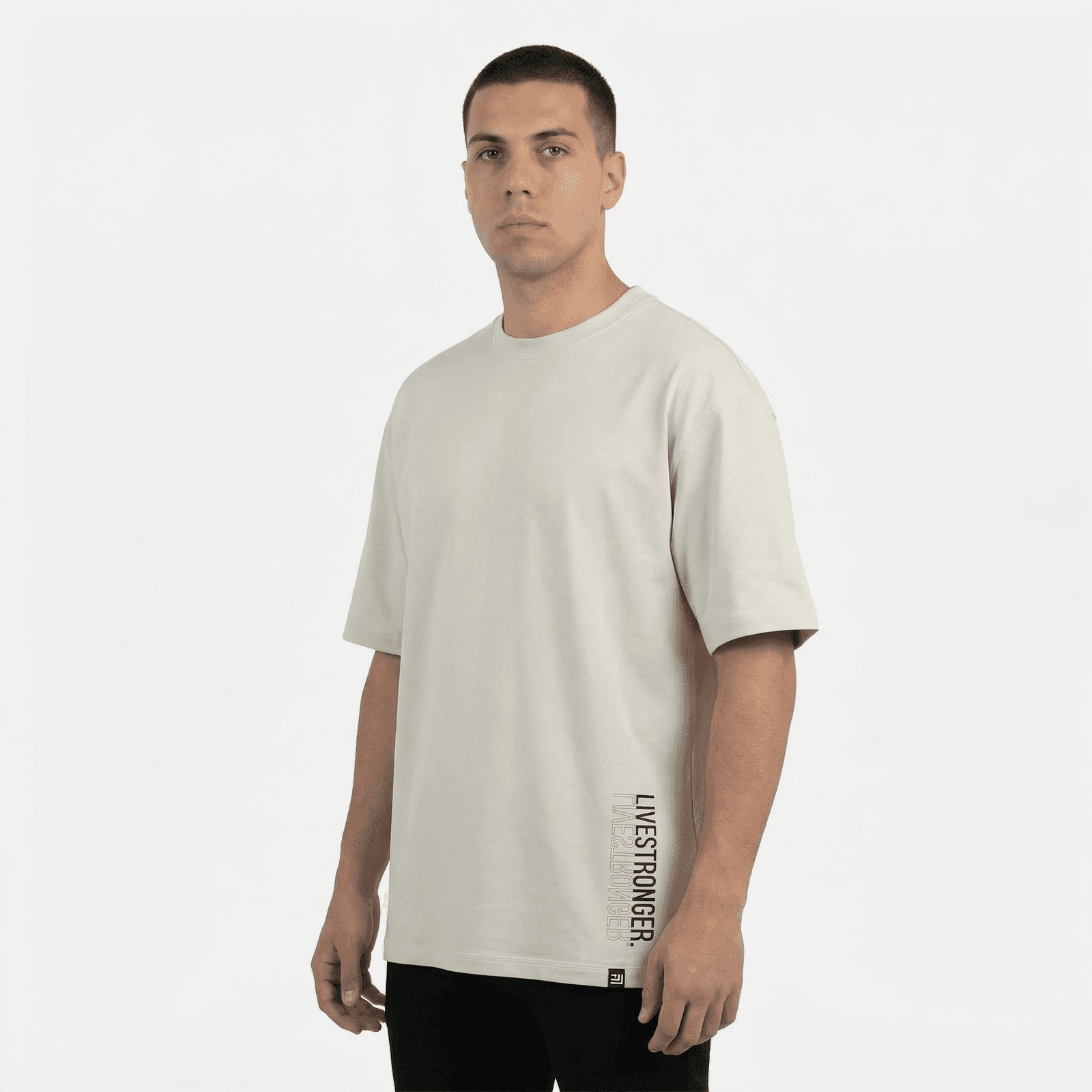Camiseta Oversize Esencial - Marfil