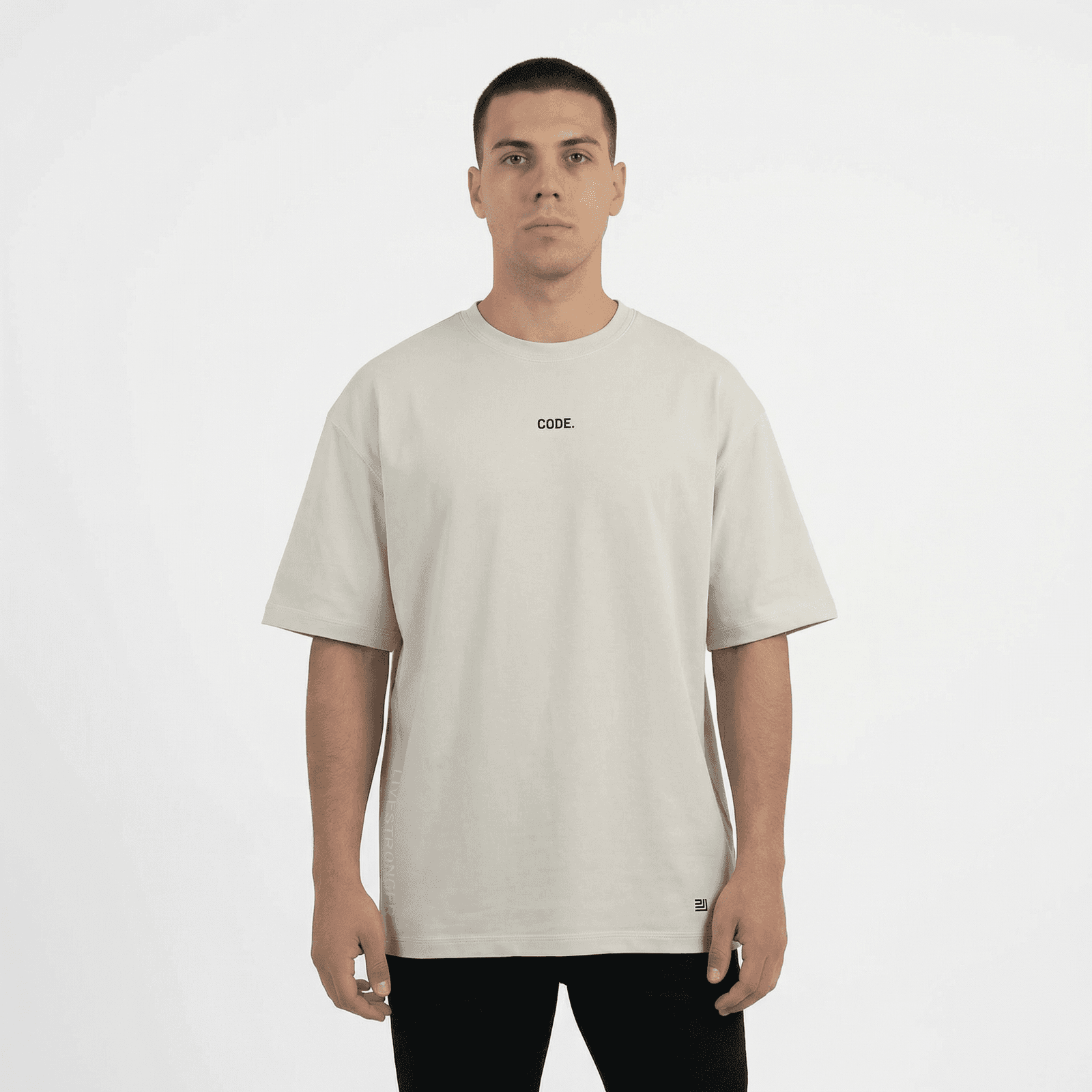 Camiseta Oversize P25 - Marfil