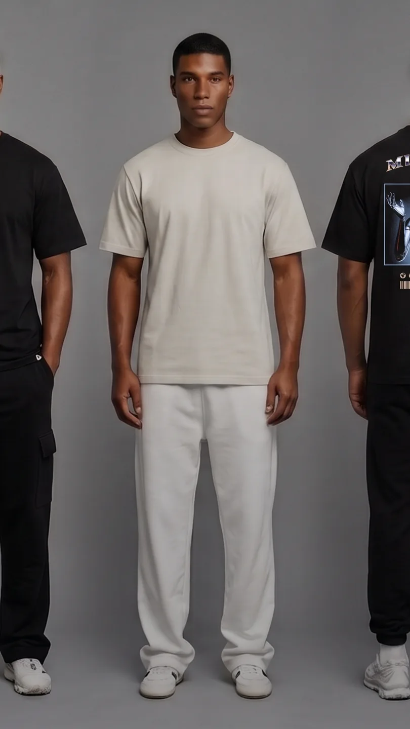 Tres modelos con camisetas Livestronger; el de la derecha muestra el estampado MINDSET en la espalda