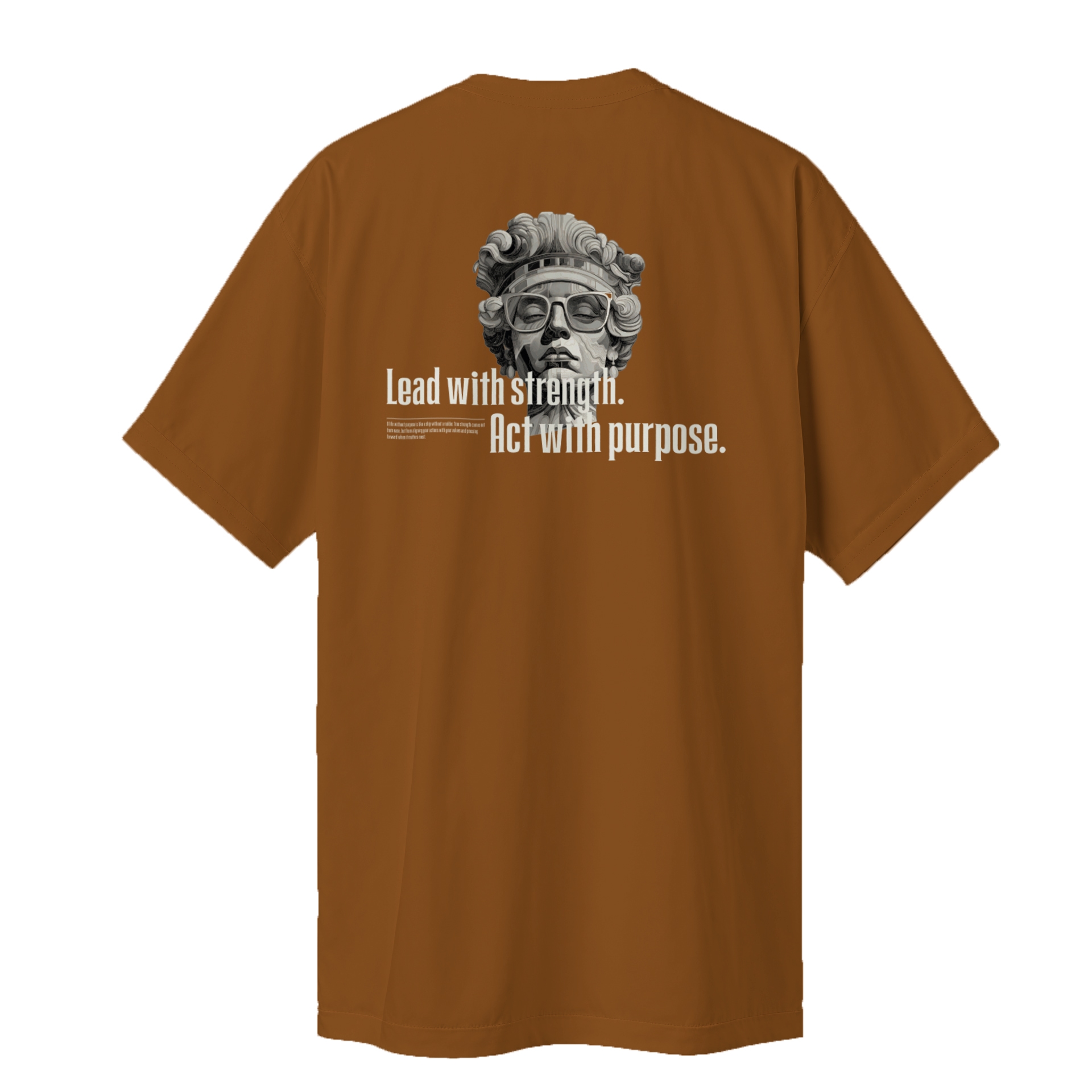 Camiseta Regular fit Lead with strenght caramelo 1